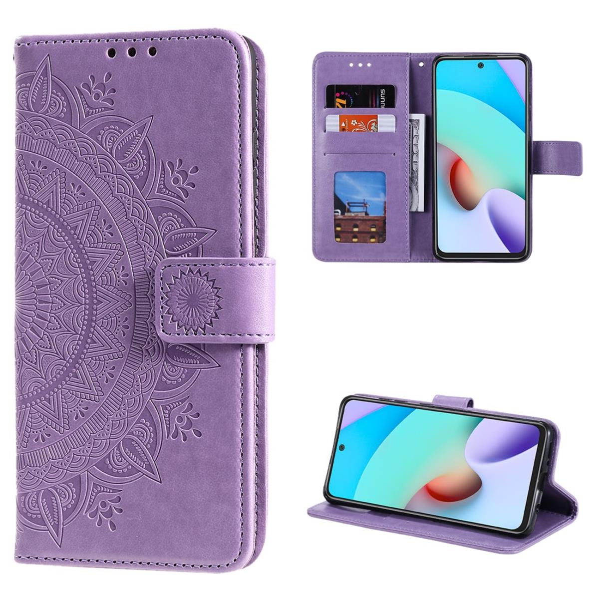 Hülle für Xiaomi Poco M4 Pro 5G/Redmi Note 11S 5G Handy Flip Cover Mandala Lila