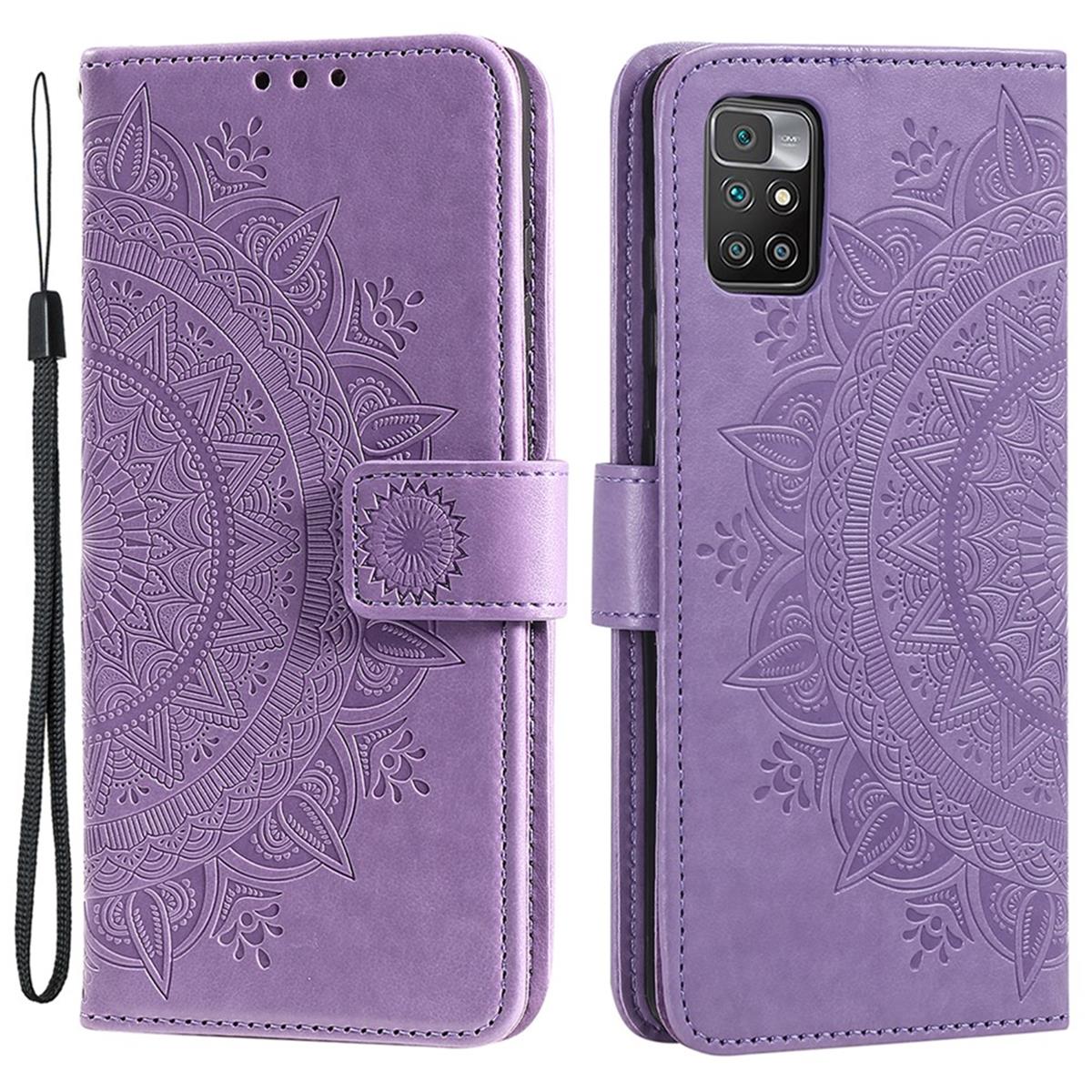 Hülle für Xiaomi Poco M4 Pro 5G/Redmi Note 11S 5G Handy Flip Cover Mandala Lila