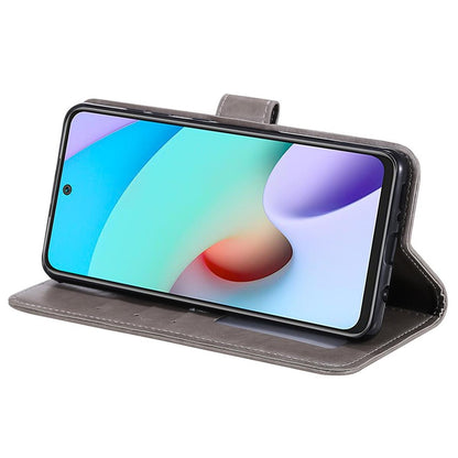 Hülle für Xiaomi Redmi 10/10 Prime Handy Tasche Flip Case Cover Mandala Grau