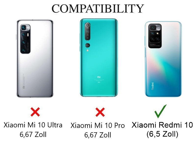 Hülle für Xiaomi Redmi 10/10 Prime Handy Tasche Flip Case Cover Mandala Grau