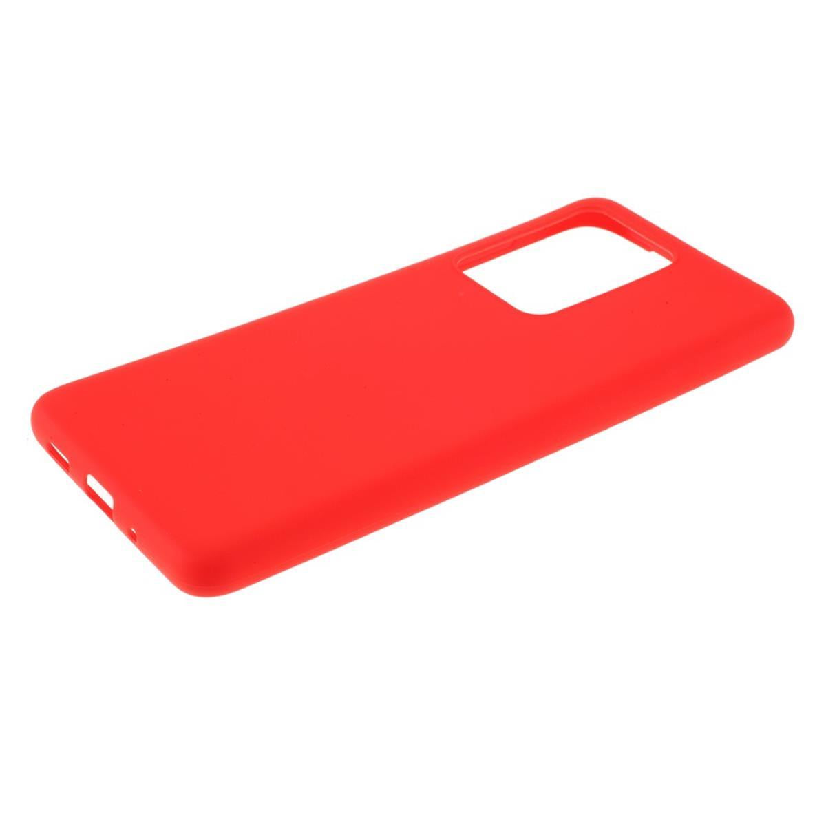 Hülle für Xiaomi Redmi 10/10 Prime Handyhülle Silikon Case Cover Bumper Matt Rot