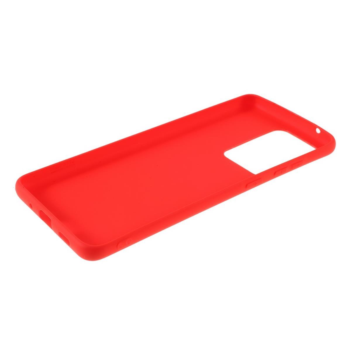 Hülle für Xiaomi Redmi 10/10 Prime Handyhülle Silikon Case Cover Bumper Matt Rot