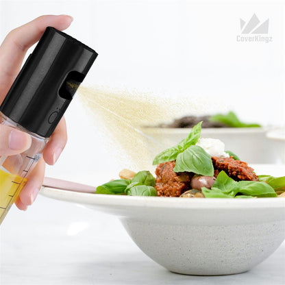 Ölsprüher für Speiseöl Öl Sprühflasche Ölzerstäuber Oil Sprayer Ölspender Schwarz