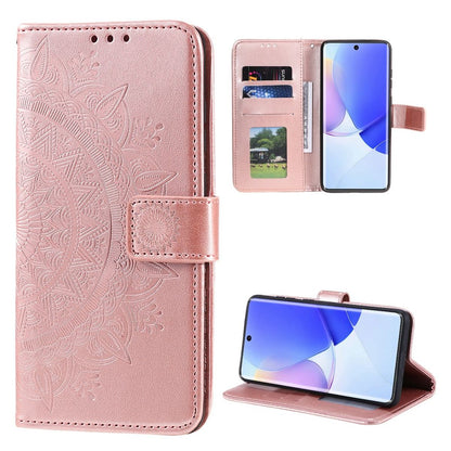 Hülle für Huawei Nova 9 / Honor 50 Handyhülle Flip Case Cover Mandala Rosegold