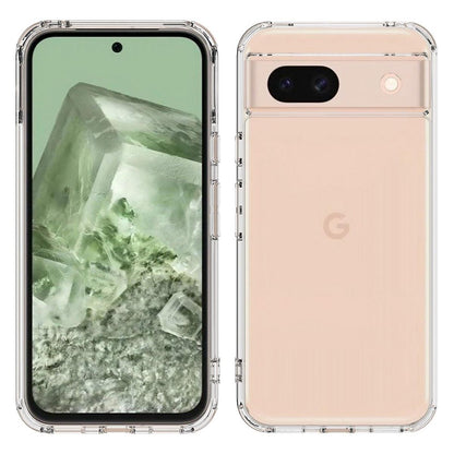 Hülle für Google Pixel 8a Handyhülle Case Hybrid Silikon Bumper Cover Klar