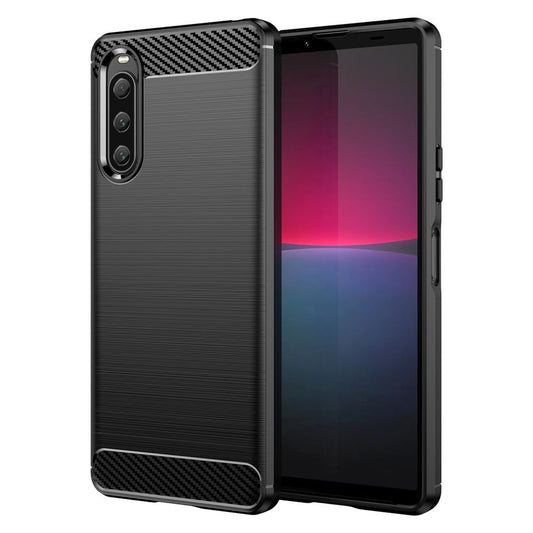 Hülle für Sony Xperia 10 V Handyhülle Silikon Case Cover Bumper Carbonfarben