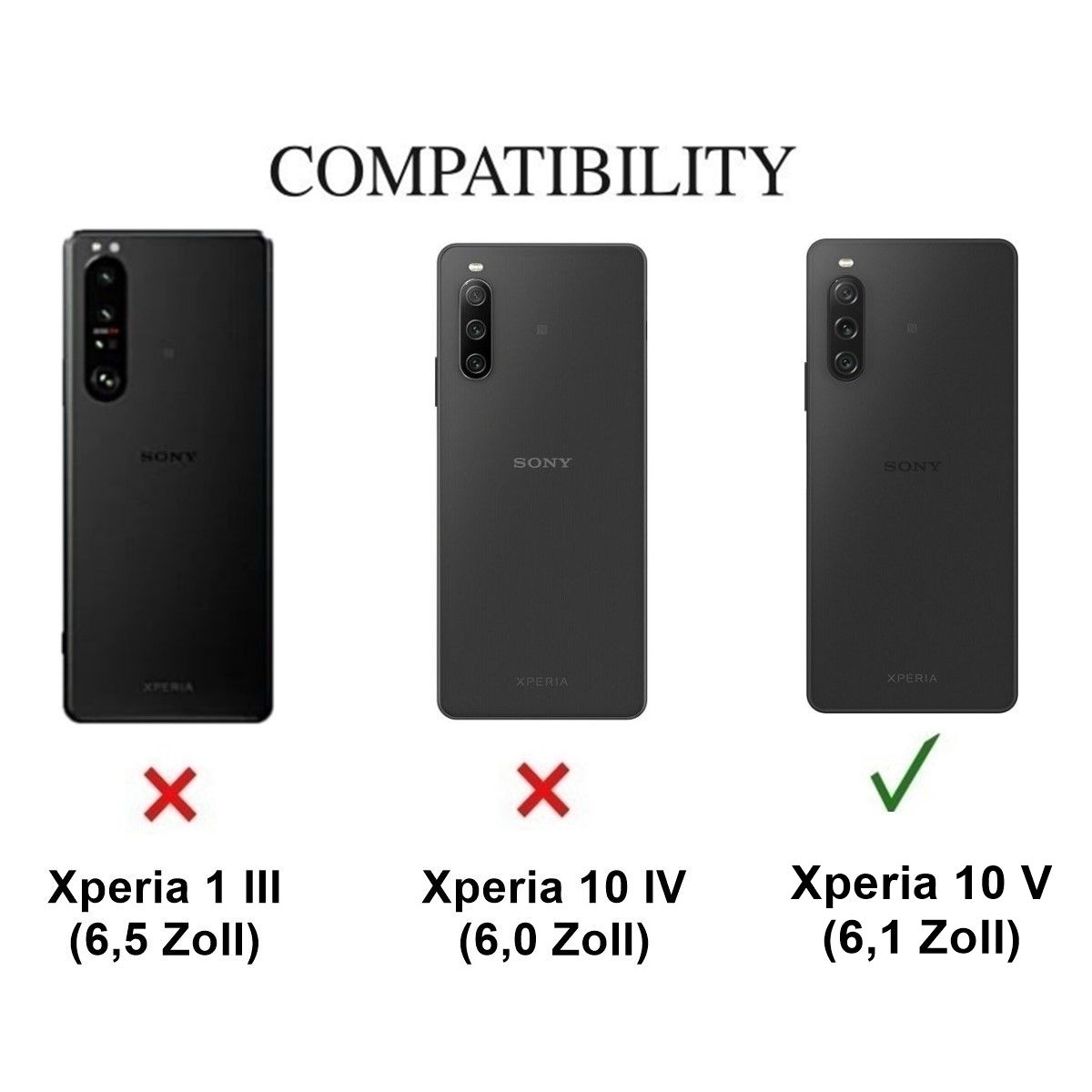 Hülle für Sony Xperia 10 V Handyhülle Silikon Cover Case Bumper Softcase Klar