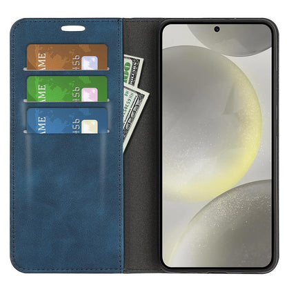 Hülle für Samsung Galaxy S24 FE Handyhülle Flip Case Cover Schutz Tasche Blau
