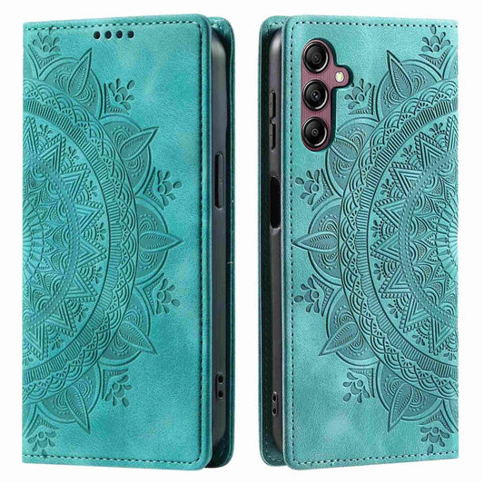 Hülle für Samsung Galaxy S25+ Handyhülle Flip Case Cover Tasche Etui Mandala Grün