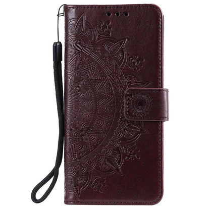 Hülle für Xiaomi Redmi 10/10 Prime Handy Tasche Flip Case Cover Mandala Braun