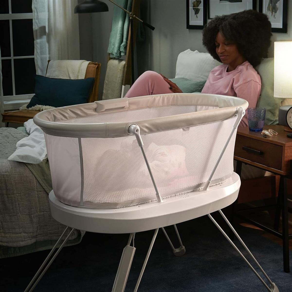 Fisher-Price GXL76 - Premium Babybett mit Smart Connect - Einstellbares Babybettchen