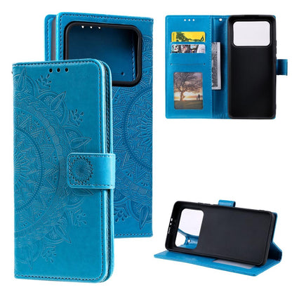 Hülle für Xiaomi Mi 11 Ultra Handyhülle Flip Case Cover Schutzhülle Mandala Blau