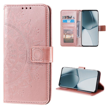 Hülle für OnePlus 10 Pro 5G Handyhülle Flip Case Cover Etui Mandala Rosegold