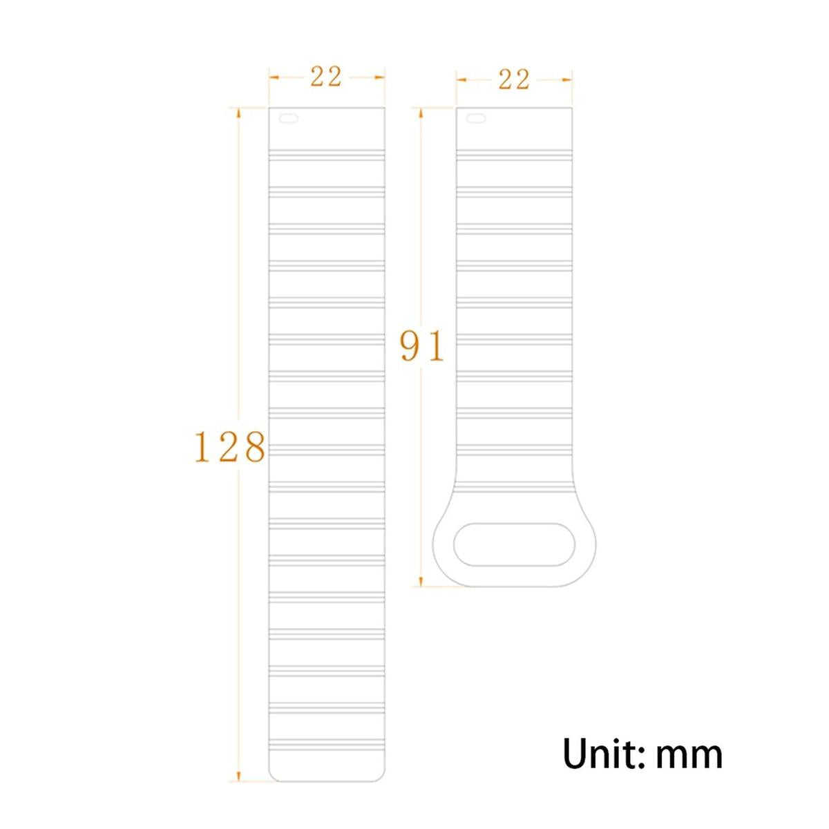 Armband für Samsung Galaxy Watch 3/1/Gear2/S3 Silikon Band 22mm magnetisch Grau/Schwarz