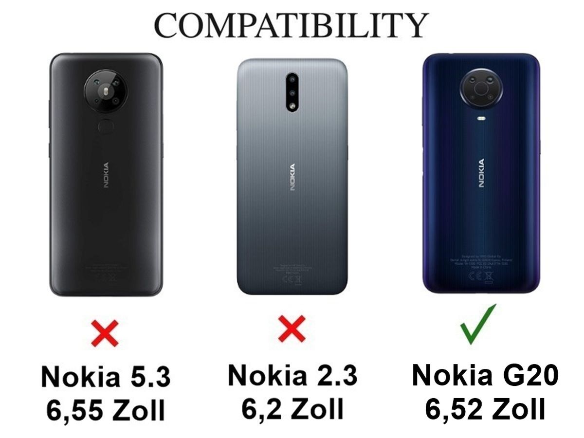 Hülle für Nokia G10/G20 Handyhülle Case Silikon Cover Bumper Carbonfarben