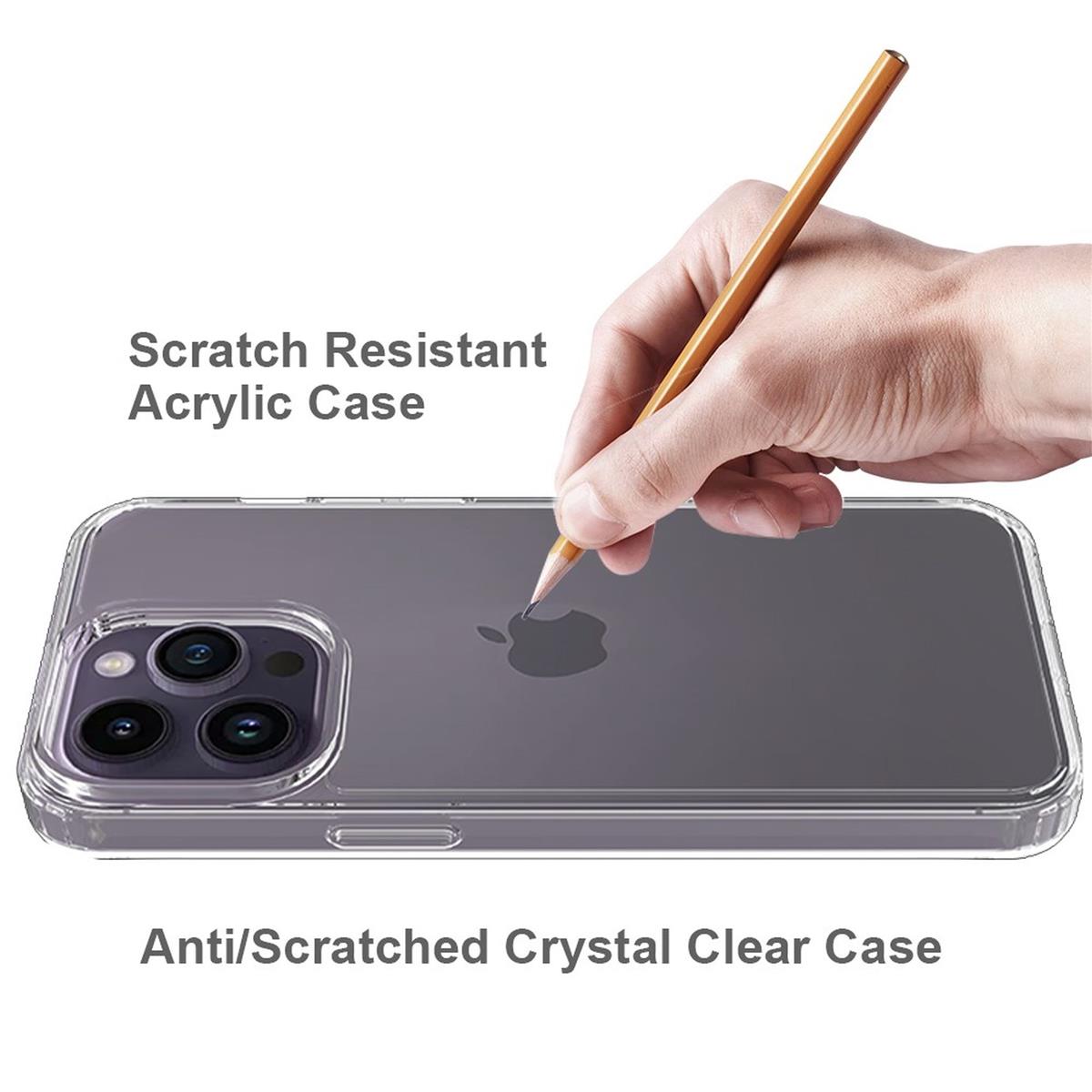 Hülle für Apple iPhone 16 Pro Max Handyhülle Case Hybrid Silikon Cover klar