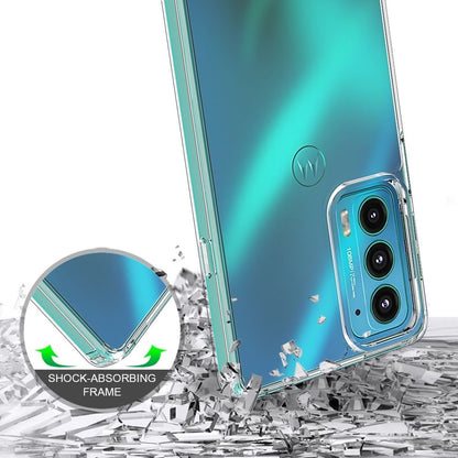 Hülle für Motorola Edge 20 Handyhülle Hybrid Silikon Case Bumper Cover Klar