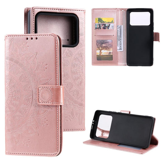 Hülle für Xiaomi Mi 11 Ultra Handy Tasche Flip Case Cover Etui Mandala Rosegold