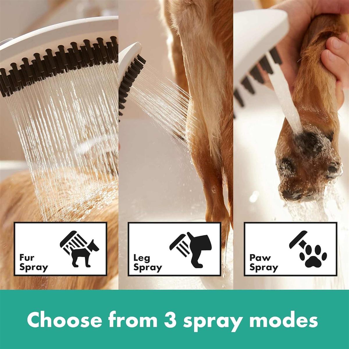 hansgrohe DogShower - Hundedusche mit 3 Strahlarten, Duschkopf für Hunde zur Fellpflege mit Streichelnoppen