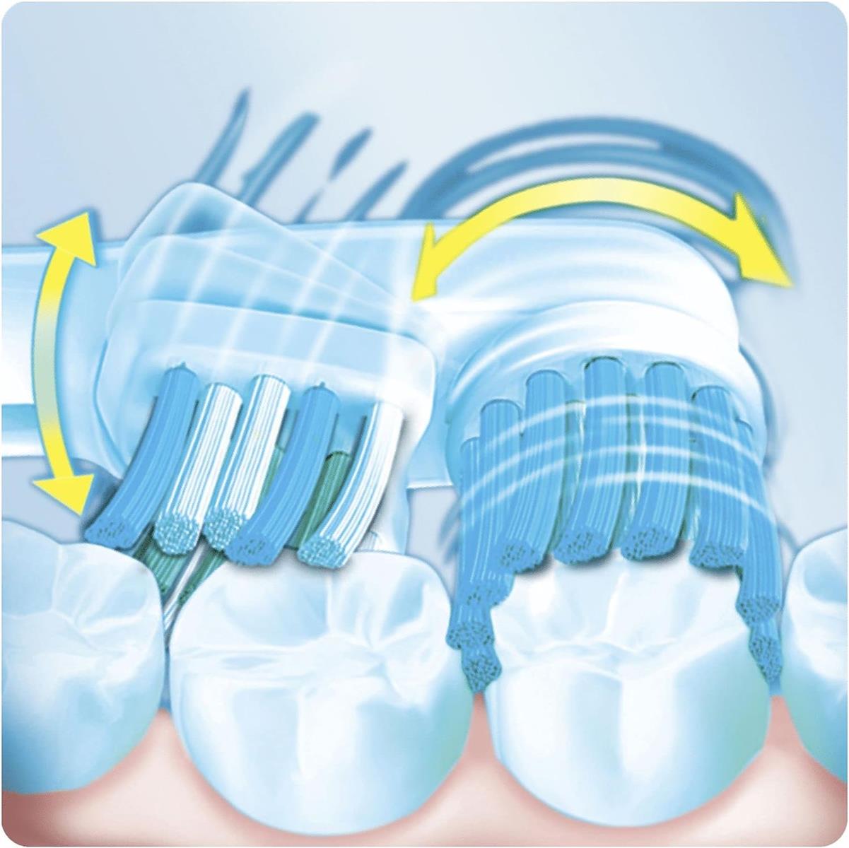 Oral-B Aufsteckbürsten Dual Clean EB 417X3 Zahnbürstengriffe, 3 Stück (1er Pack)
