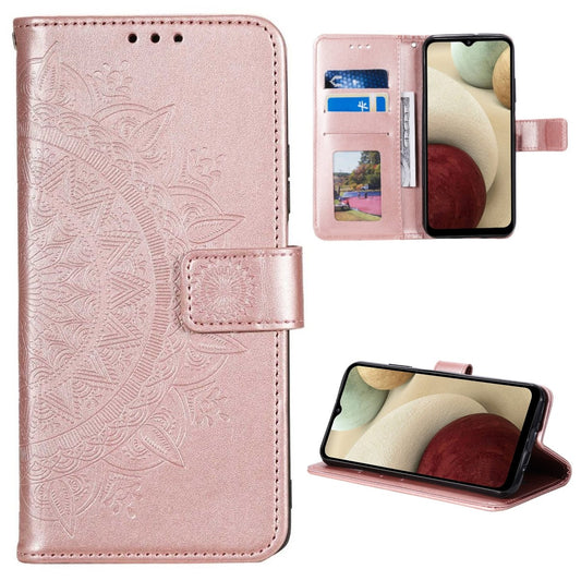 Hülle für Samsung Galaxy M33 5G Handyhülle Flip Case Cover Etui Mandala Rosegold