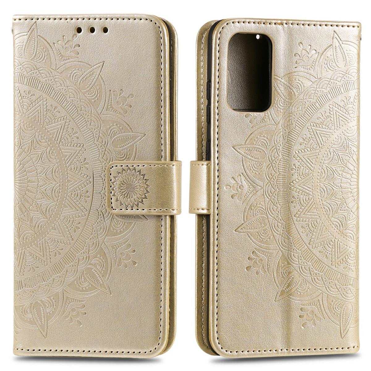 Hülle für Samsung Galaxy M51 Handyhülle Flip Case Cover Schutzhülle Tasche Mandala Gold