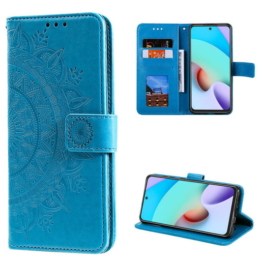 Hülle für Xiaomi Redmi Note 11 Pro/Pro Plus Handy Flip Case Cover Mandala Blau
