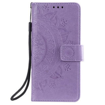 Hülle für Samsung Galaxy S21 FE Handyhülle Flip Case Cover Tasche Mandala Lila