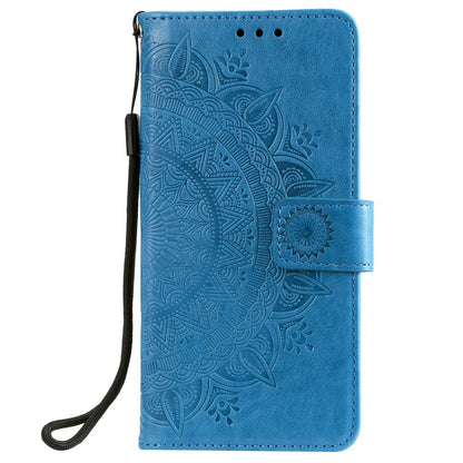 Hülle für Samsung Galaxy M31 Handyhülle Flip Case Cover Etui Mandala Blau