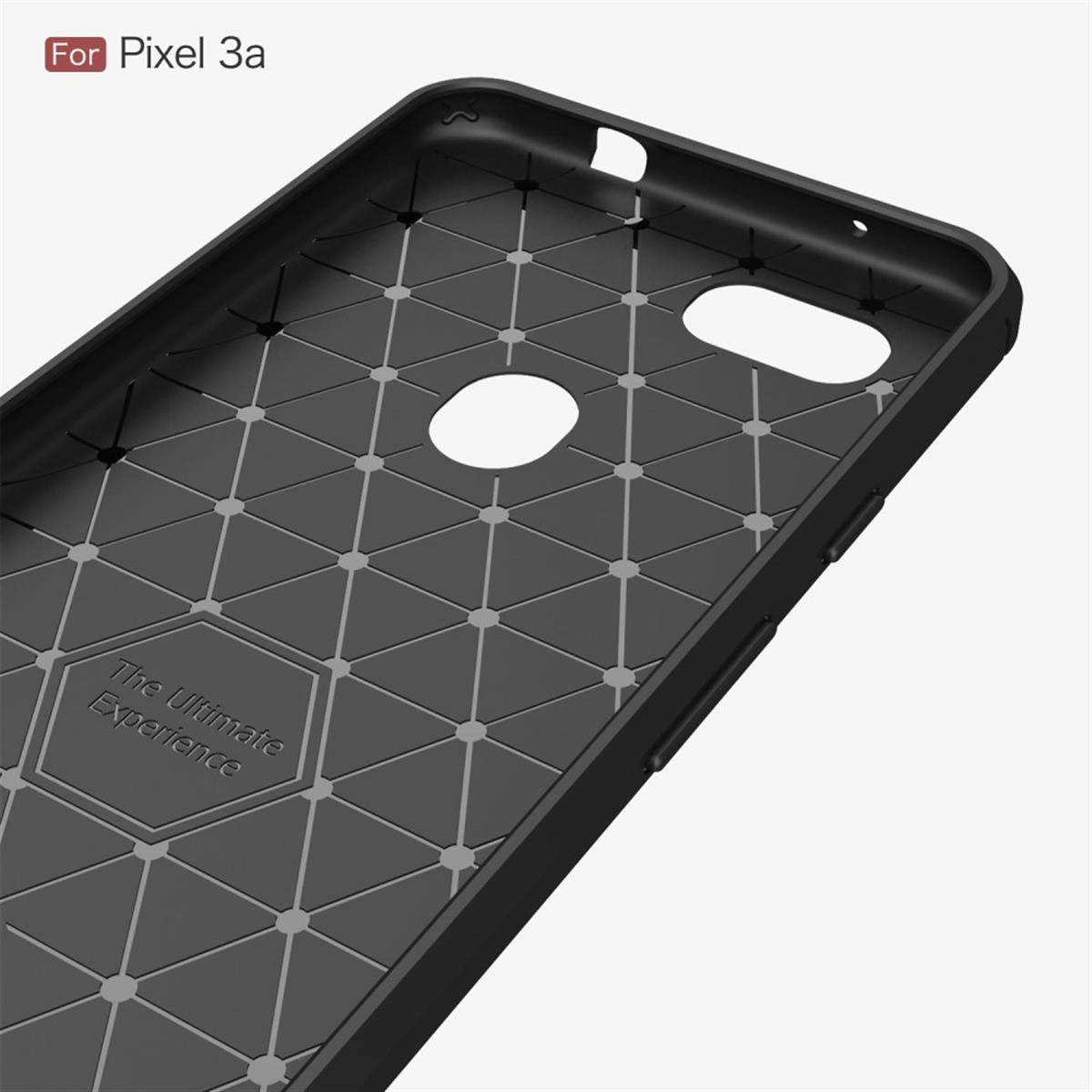 Google Pixel 3a Handyhülle Silikon Case Schutzhülle Cover Carbonfarben