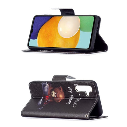 Hülle für Samsung Galaxy A13 5G/A04s Handyhülle Flip Case Cover Tasche Motiv Bär