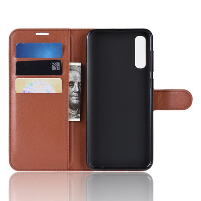 Hülle für Samsung Galaxy A70 Handyhülle Flip Case Cover Handytasche Bumper Braun