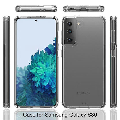 Hülle für Samsung Galaxy S21 Handyhülle Hybrid Silikon Case Bumper Tasche Cover Klar
