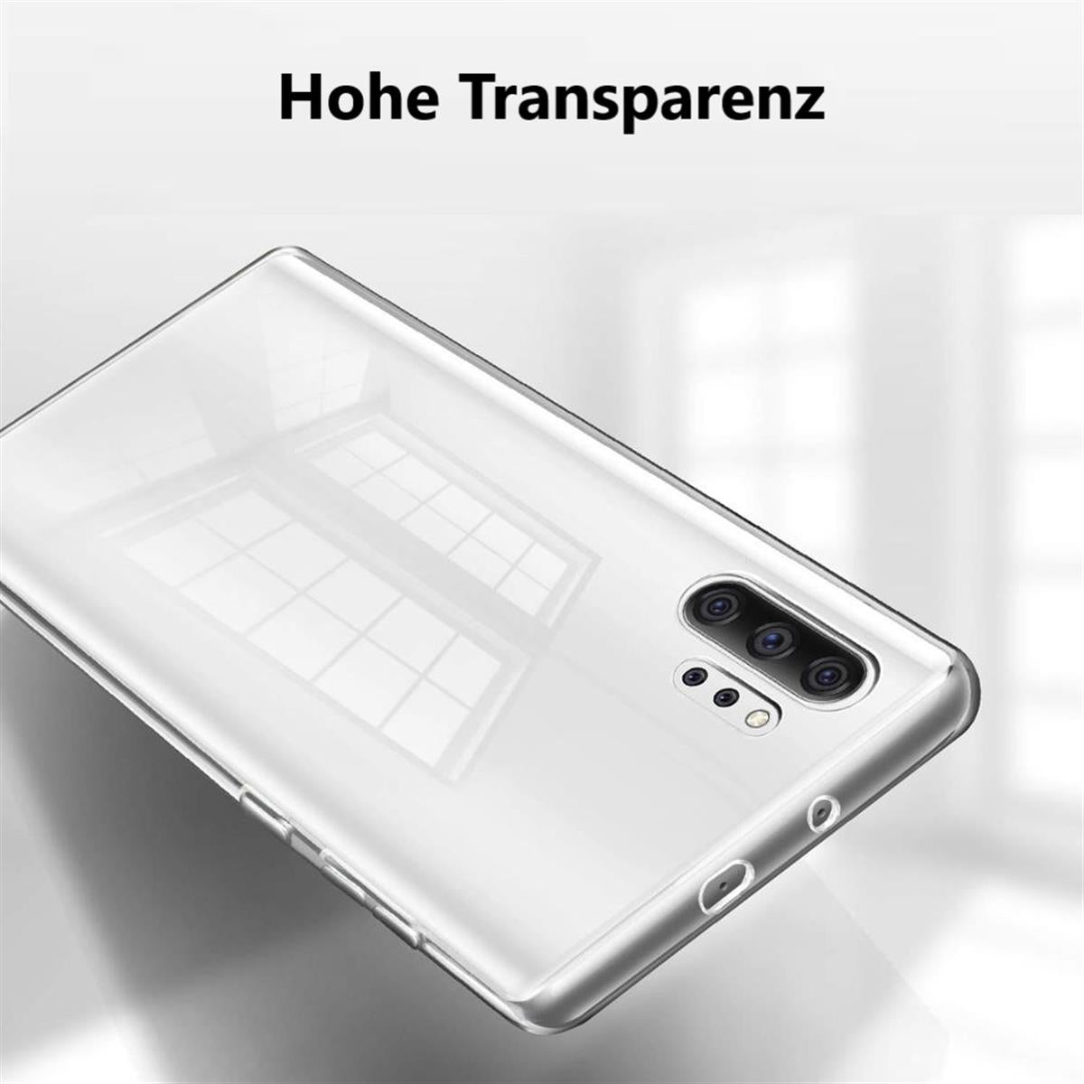Hülle für Samsung Galaxy Note10+ (5G) Handyhülle Silikon Cover Schutzhülle Soft Case klar