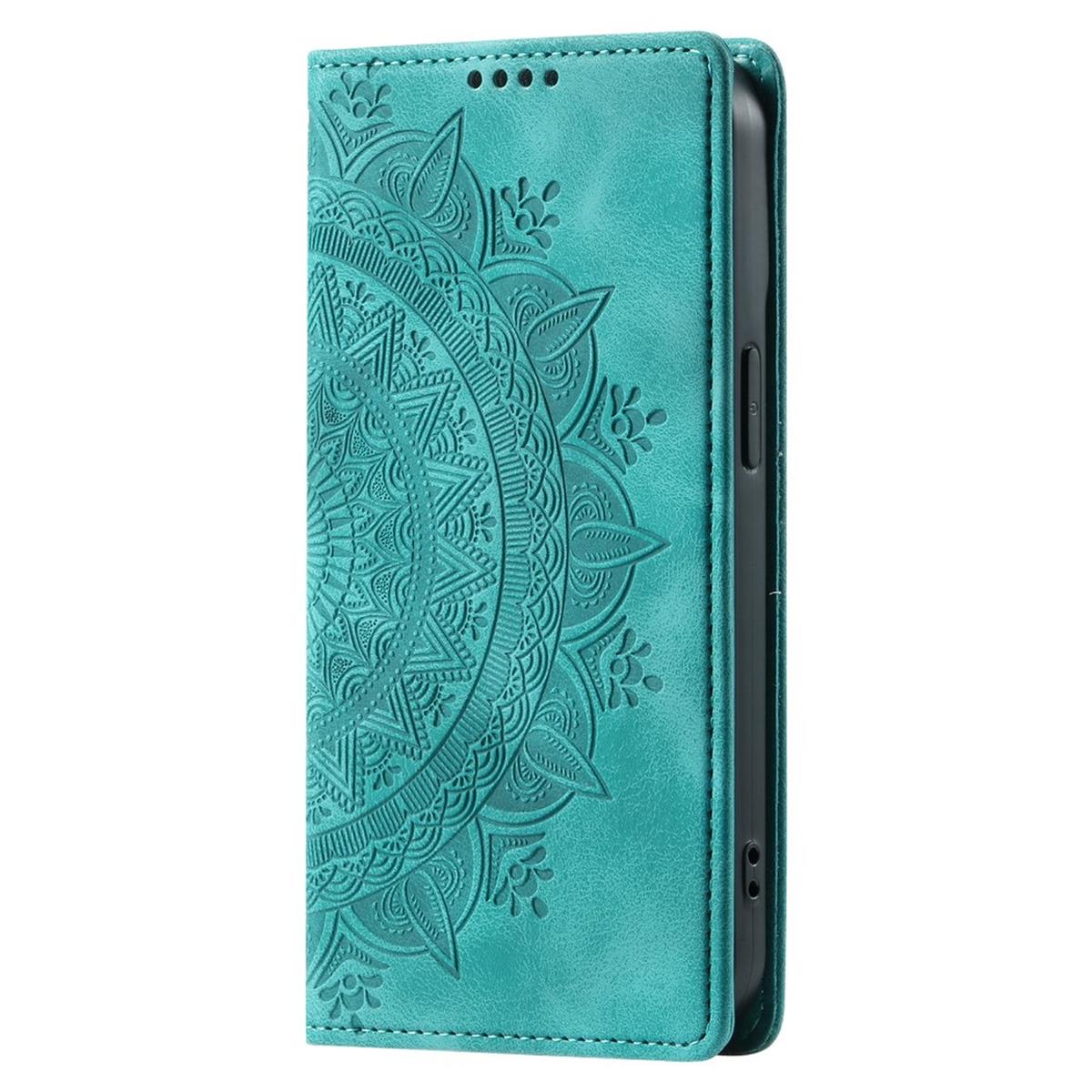 Hülle für Samsung Galaxy S23 FE Handyhülle Flip Case Cover Tasche Mandala Grün