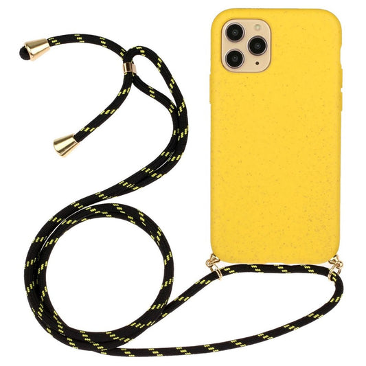 Hülle für Apple iPhone 14 Pro Handyhülle Silikon Case Handykette Cover Band Gelb