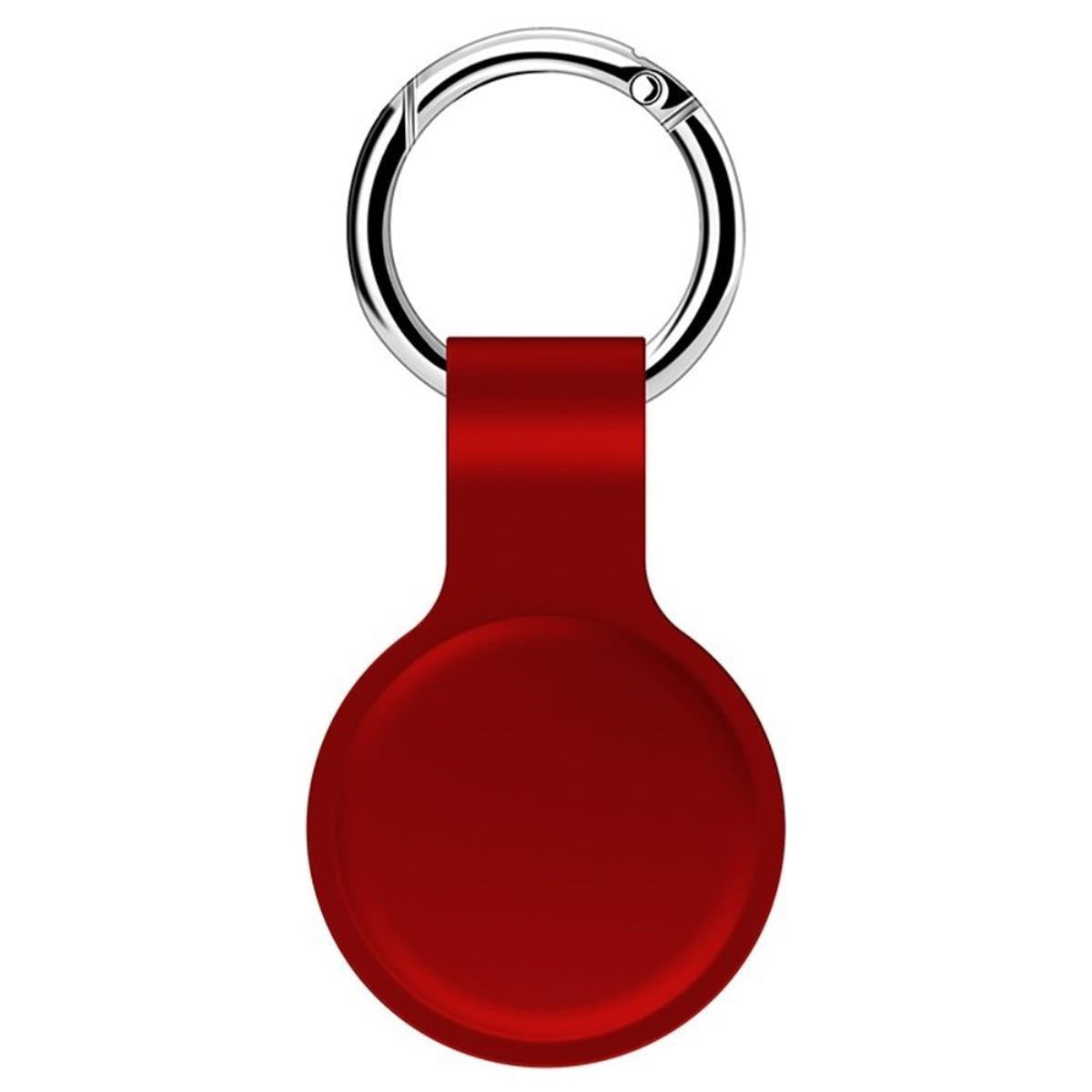 Schlüsselanhänger für Apple AirTags 2021 - Air Tag Cover - Airtag Hülle Rot