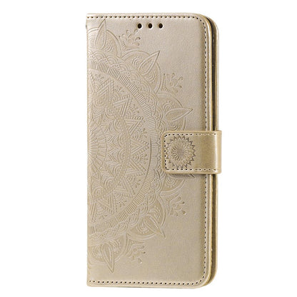 Hülle für Samsung Galaxy A21s Handyhülle Flip Case Cover Tasche Mandala Gold