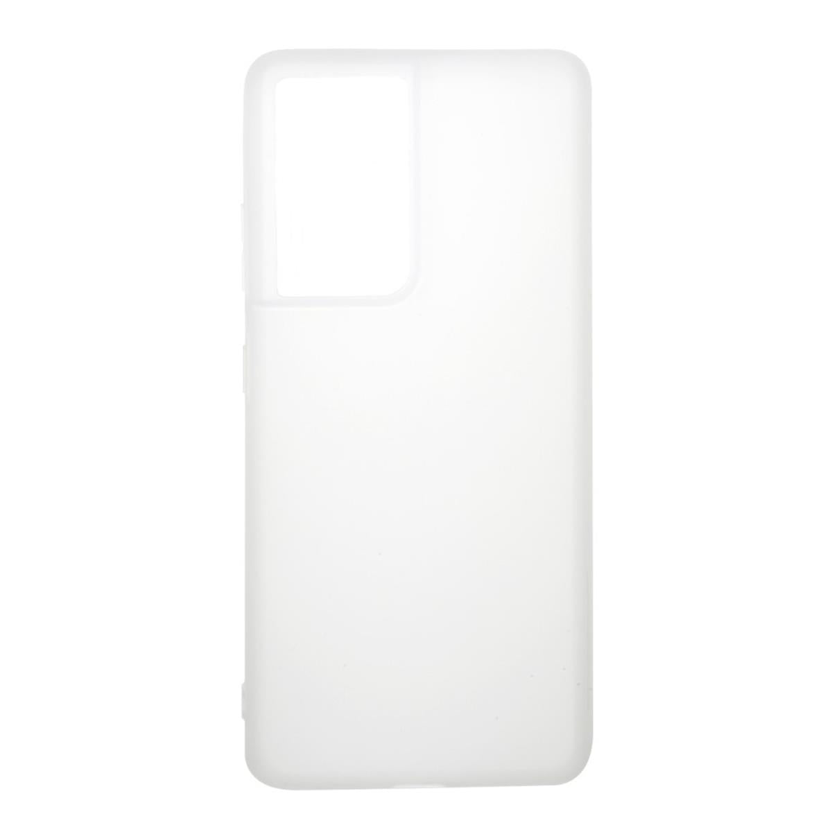 Hülle für Samsung Galaxy S21 Ultra 5G Handyhülle Silikon Case Cover Handyhülle Tasche Matt Weiß