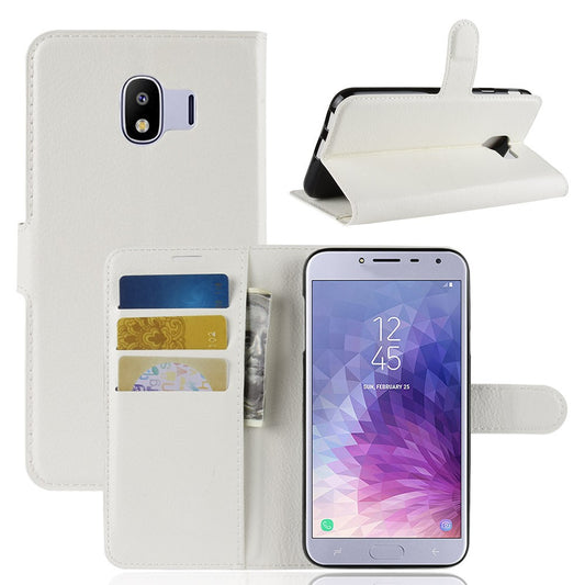 Hülle für Samsung Galaxy J4 2018 Handyhülle Flip Case Schutzhülle Weiß
