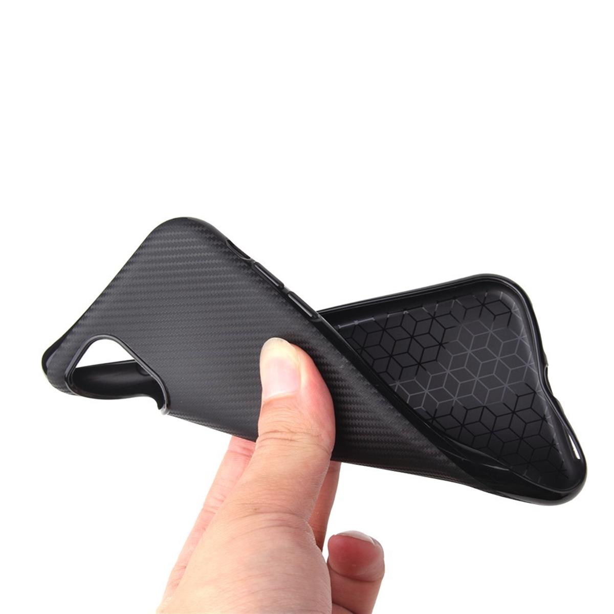 Hülle für Apple iPhone 11 Pro Max [6,5 Zoll] Handyhülle Silikon Case Cover Carbon