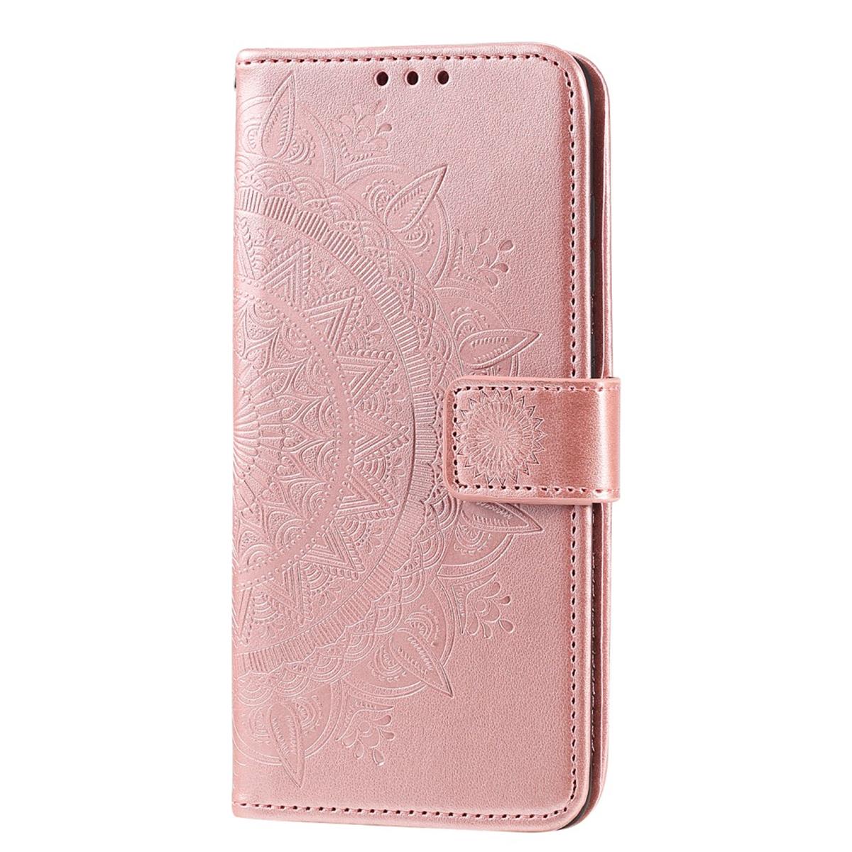 Hülle für Samsung Galaxy A51 Handyhülle Flip Case Schutzhülle Cover Mandala Rose