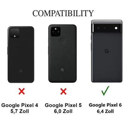 Hülle für Google Pixel 6 Handyhülle Tasche Flip Case Cover Etui Mandala Lila