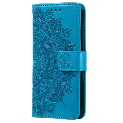 Hülle für Samsung Galaxy S23+ Handyhülle Flip Case Cover Tasche Mandala Blau