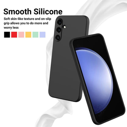 Hülle für Samsung Galaxy A55 5G Handyhülle Silikon Case Cover Matt Schwarz