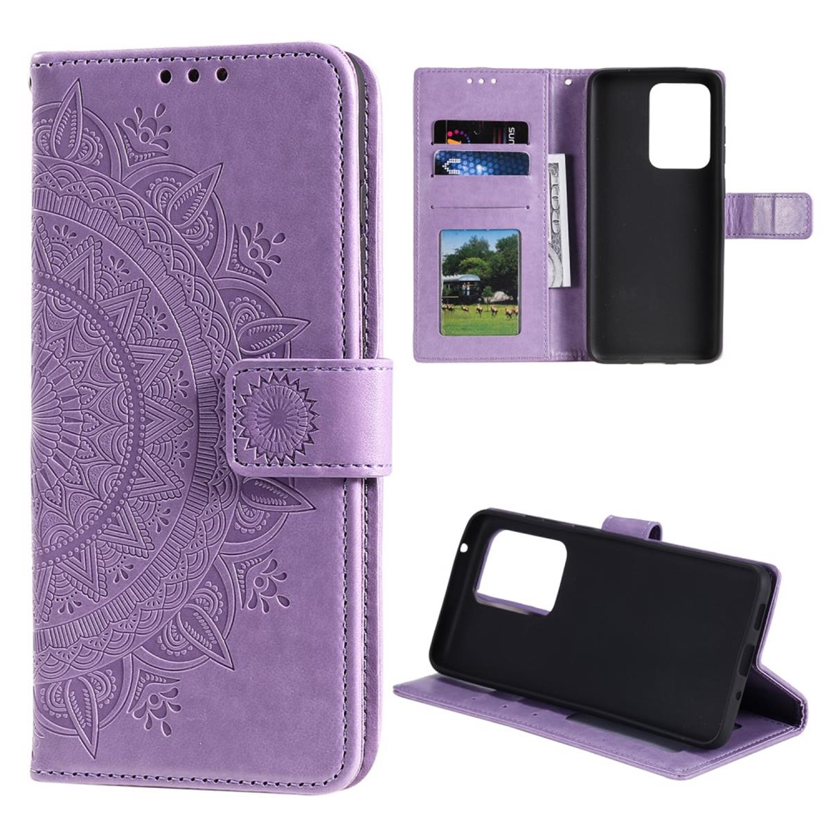 Hülle für Samsung Galaxy Note20 Ultra Handyhülle Flip Case Cover Mandala Lila