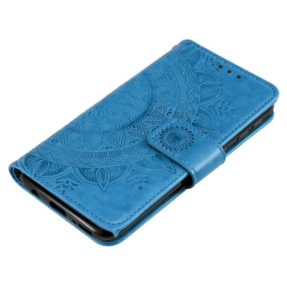 Hülle für Samsung Galaxy A20e Handyhülle Schutz Tasche Flip Case Etui Cover Mandala Blau