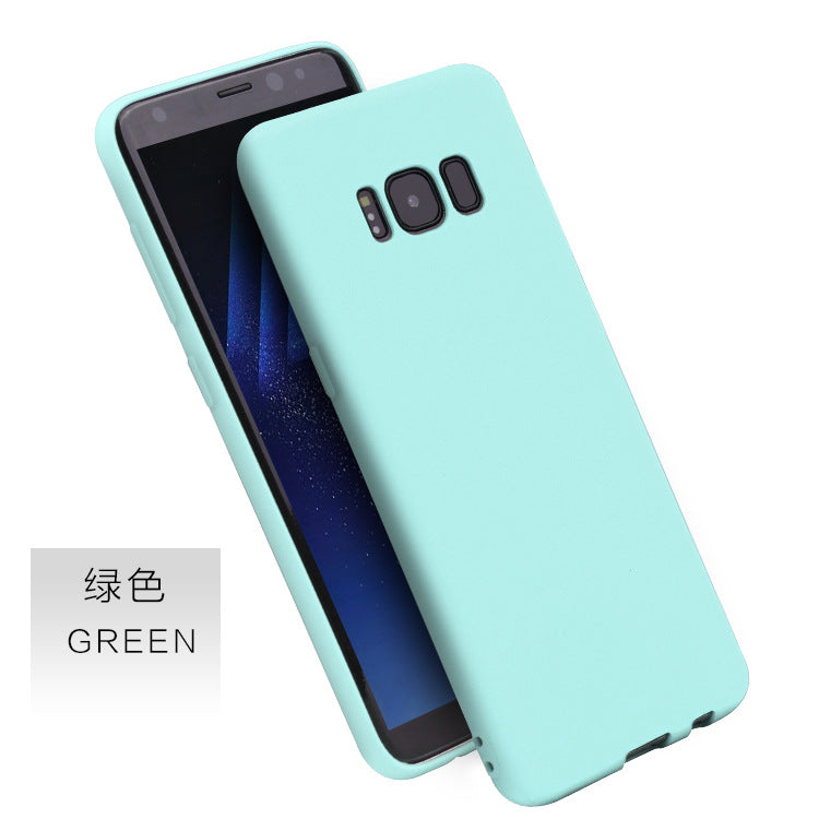 Hülle für Samsung Galaxy S8 Plus Handy Cover Silikon Case Schutzhülle Matt Grün