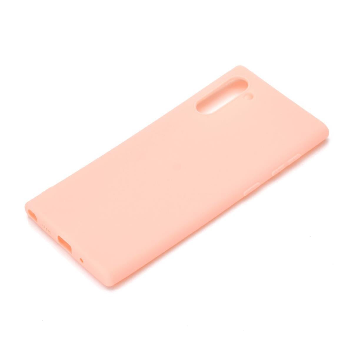 Hülle für Samsung Galaxy Note10 Handyhülle Silikon Cover Schutzhülle Bumper matt Rosa