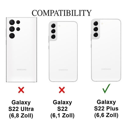 Hülle für Samsung Galaxy S22+ (Plus) Handyhülle Flip Case Cover Mandala Grau